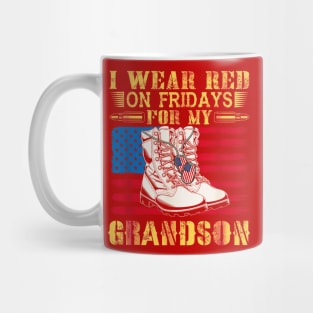 I wear red on friday for my grandson Mug